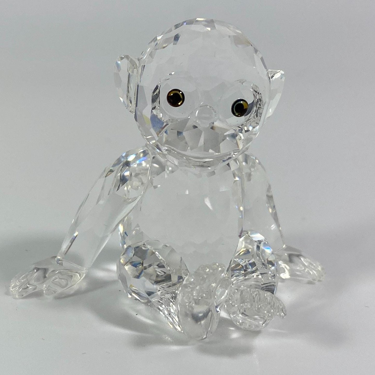 Swarovski Silver Crystal baby Gorilla  Figurine w/ Box – Retired Vintage