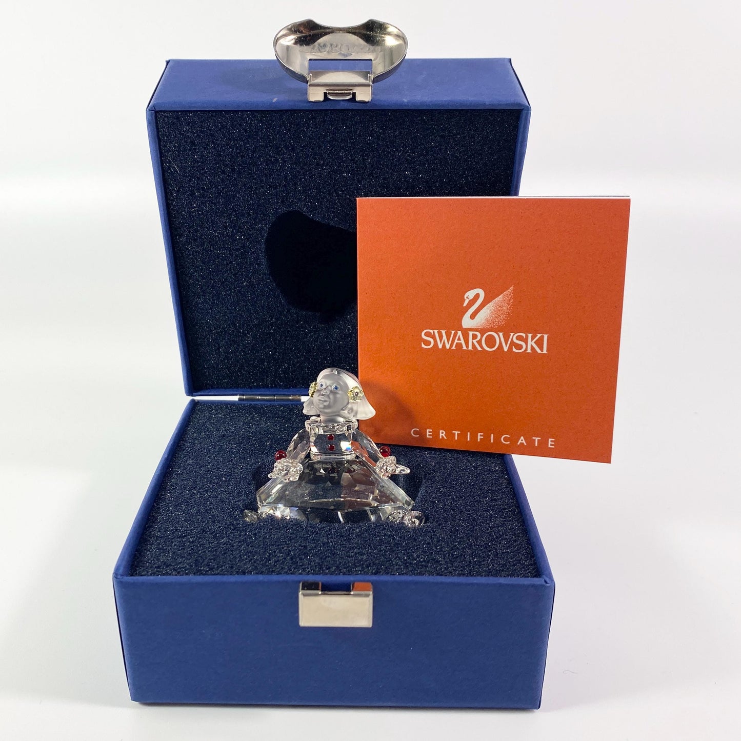 RARE !! Swarovski Crystal Doll Figurine 626247 "Cheerful Times "  Sitting Girl