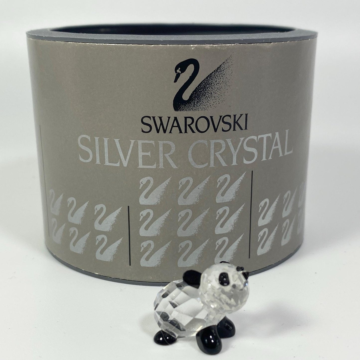 RARE !! Swarovski "Tiny" "Mini" Crystal Baby Panda Bear Tiny Mini  with original box