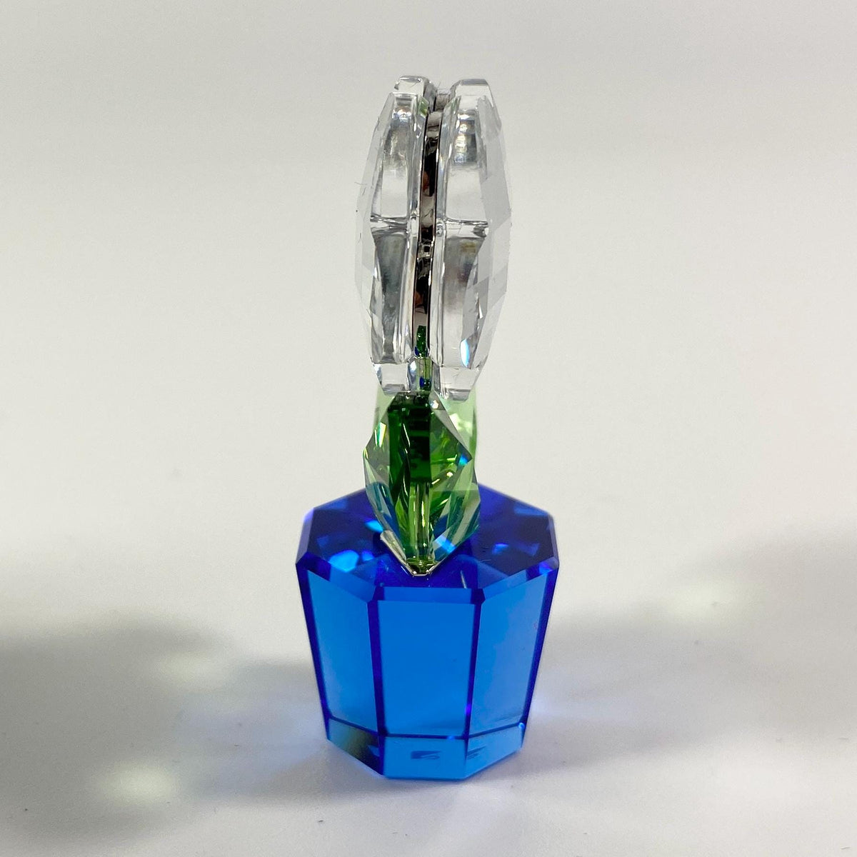 Swarovski Crystal 9460 000 121 Happy Flower 296598 Clear In Blue Pot In Box