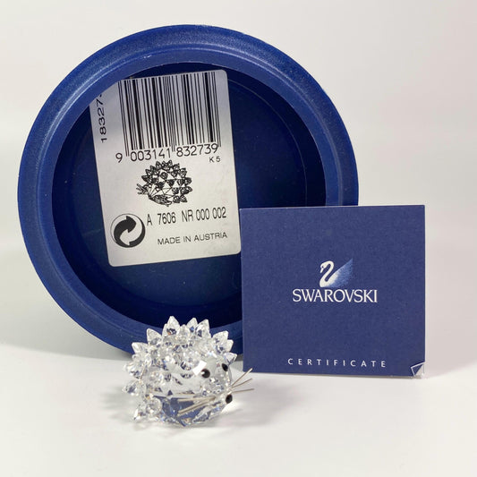 Authentic SWAROVSKI Austrian Crystal HEDGEHOG in Original Box & CoA