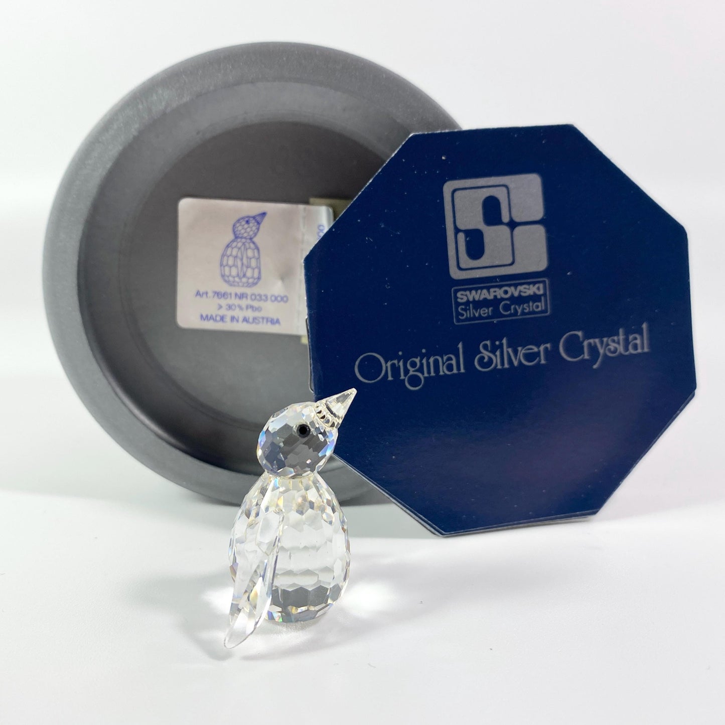 Swarovski Crystal Mini Penguin 1.25" Tall # 7661NR033 Mint Condition in Box