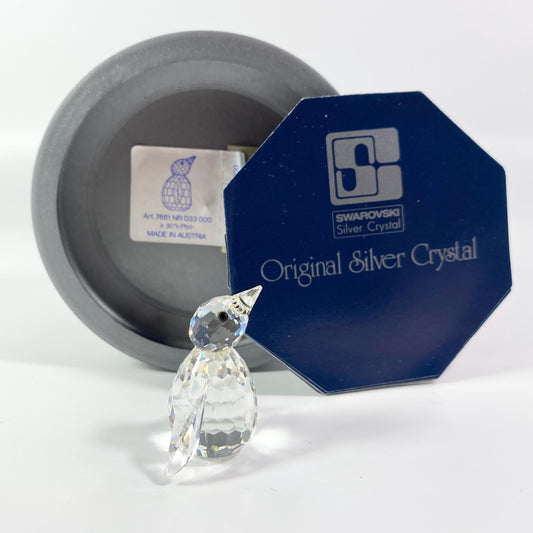 Swarovski Crystal Mini Penguin 1.25" Tall # 7661NR033 Mint Condition in Box