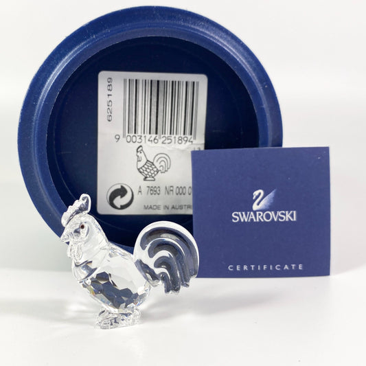 RARE !! Swarovski Crystal~**ZODIAC ROOSTER ** with box and CoA