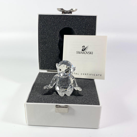 Swarovski Silver Crystal baby Gorilla  Figurine w/ Box – Retired Vintage