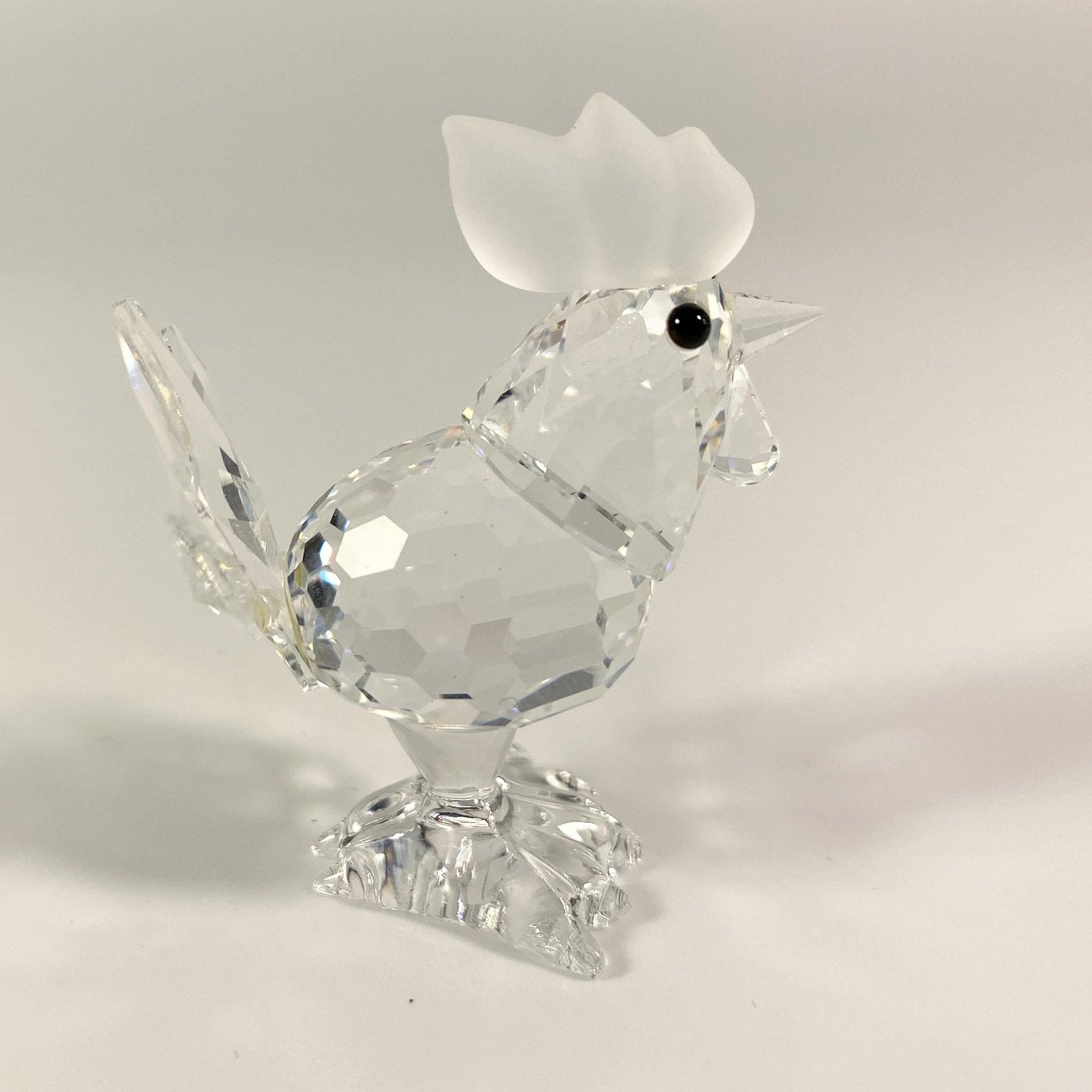 Swarovski Crystal  Rooster with frosted Comb barnyard animals with Box