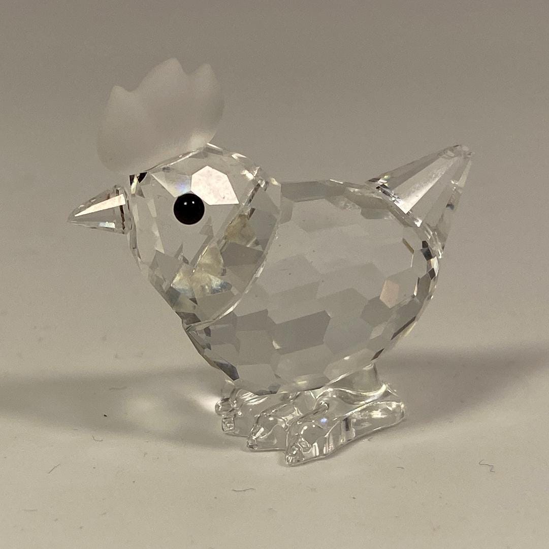 Swarovski Mint Crystal Figurine Mini Hen Original Box And COA