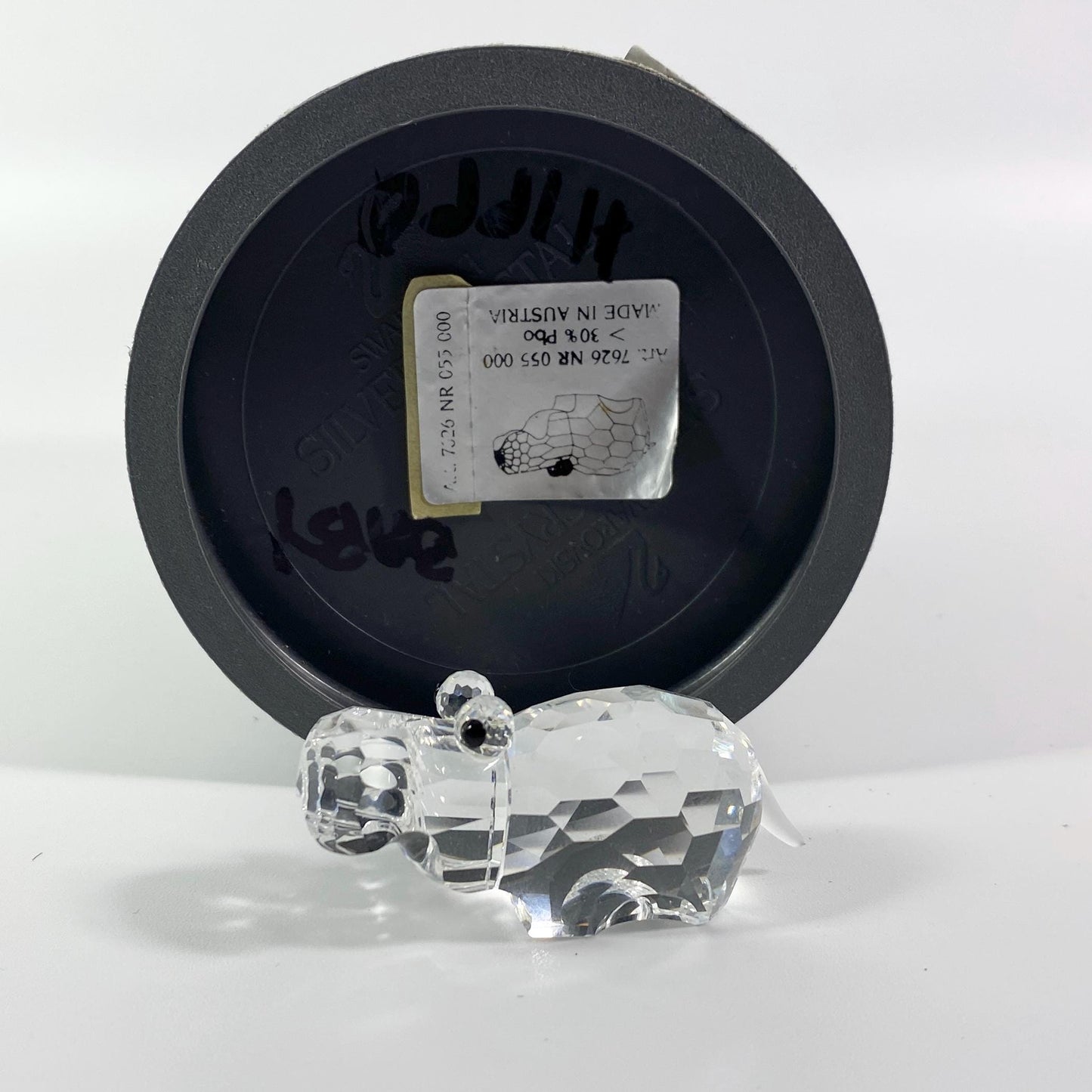 RARE !!Swarovski Crystal Hippo – Large – African Wildlife – with Box