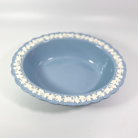 Wedgwood Queensware Cream on Lavender Oval Vegetable Shell Edged Bowl