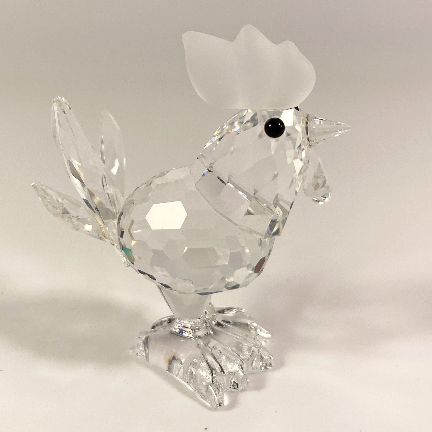 Swarovski Crystal  Rooster with frosted Comb barnyard animals with Box