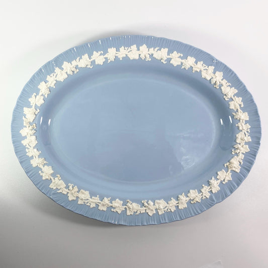 Wedgwood China cream on lavender shell edge Queens Ware large serving platter