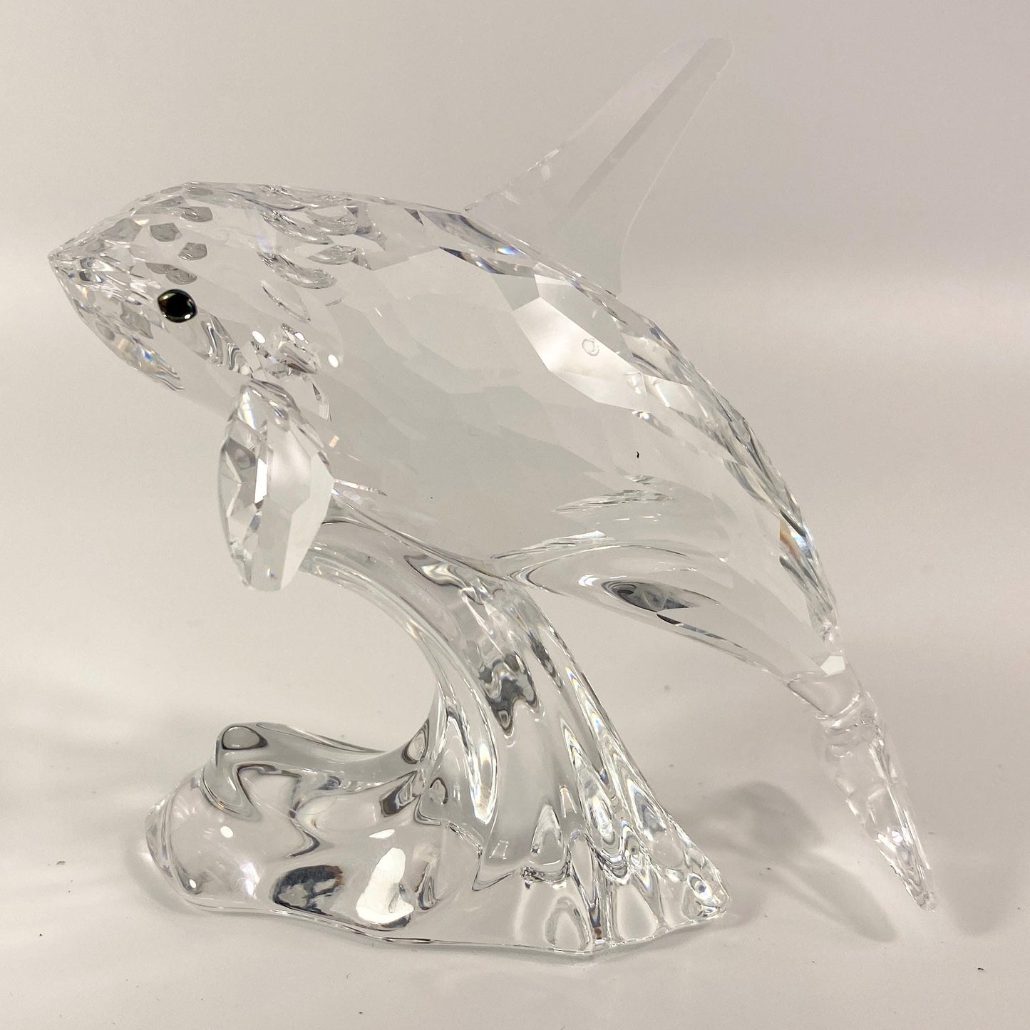 RARE  !! Swarovski Crystal Orca 622939 Killer Whale  Retired 4"  Figurine No Box