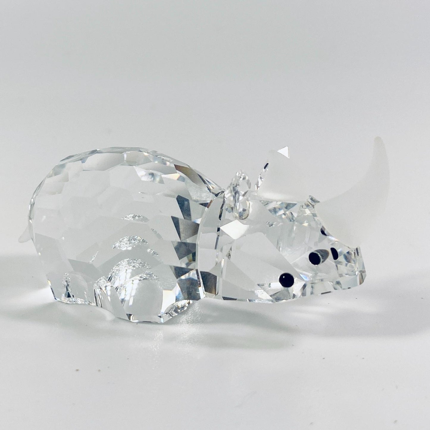 VTG Swarovski   2 1/2"  two horned Rhinoceros Figurine  w Box