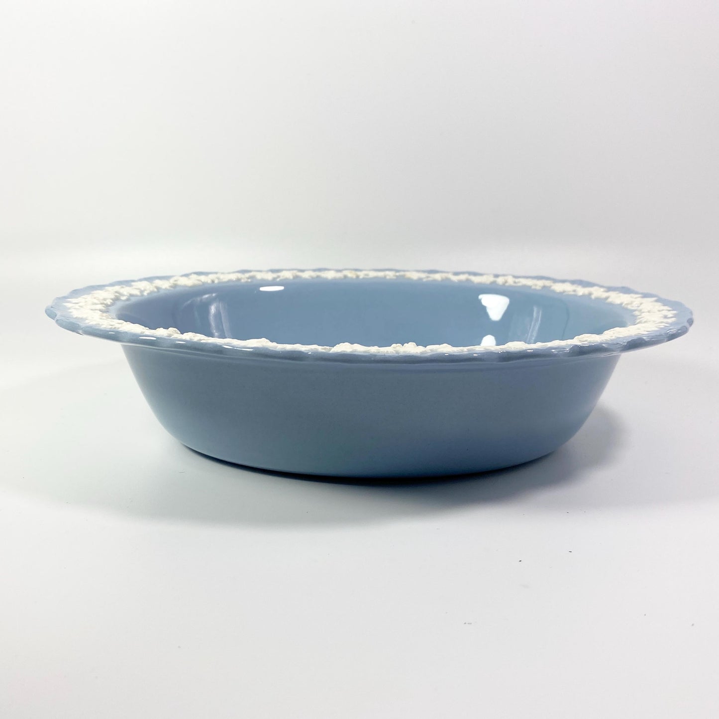 Wedgwood Queensware Cream on Lavender Oval Vegetable Shell Edged Bowl