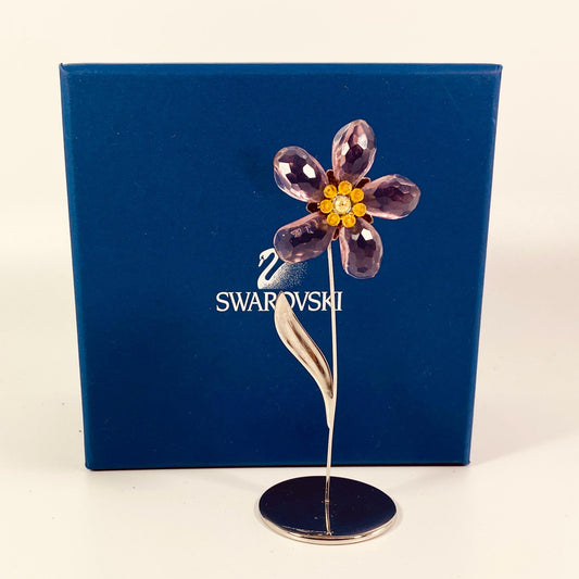 Extremely Rare Swarovski Crystal Deoli Purple Amethyst flower Retired