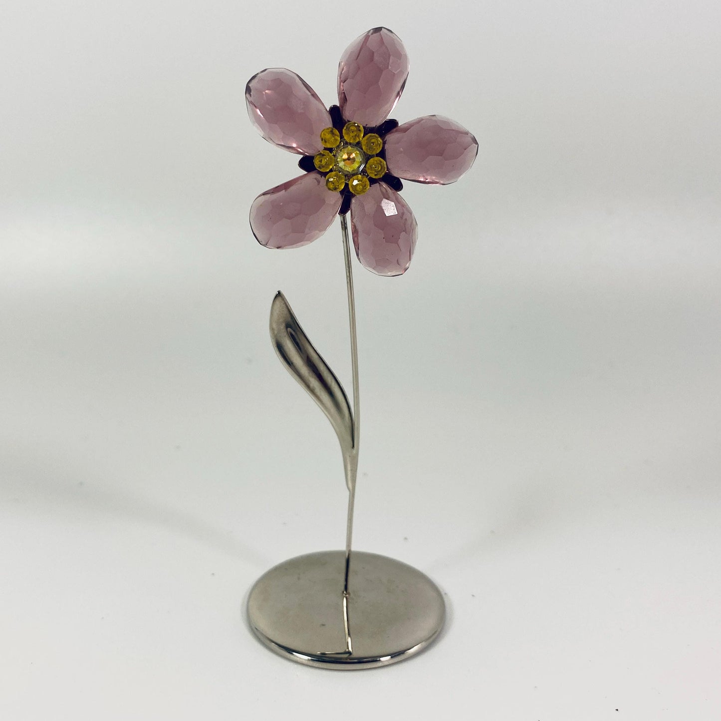 Extremely Rare Swarovski Crystal Deoli Purple Amethyst flower Retired