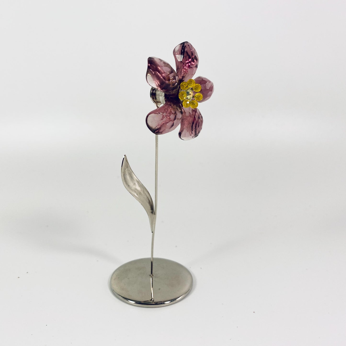 Extremely Rare Swarovski Crystal Deoli Purple Amethyst flower Retired