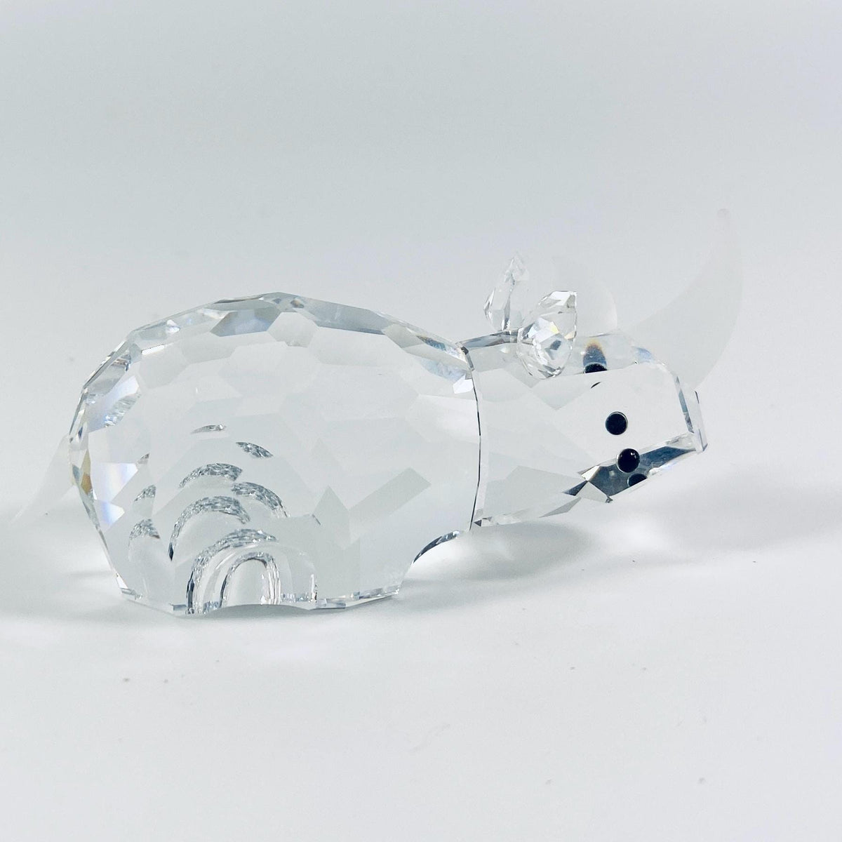 VTG Swarovski   2 1/2"  two horned Rhinoceros Figurine  w Box