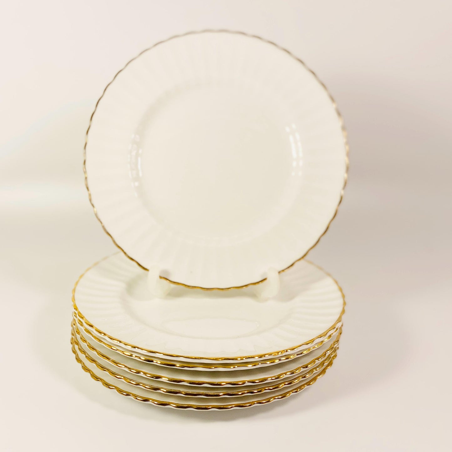 Vintage Paragon Fine Bone China white fluted Salad Plate 8 inches- 8 available