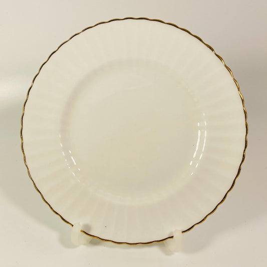 RARE !Paragon Fine Bone China white fluted bread plate 6  inches- 8 available