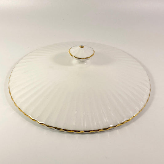 RARE !! Paragon white and Gold 498 tureen , round vegetable bowl lid