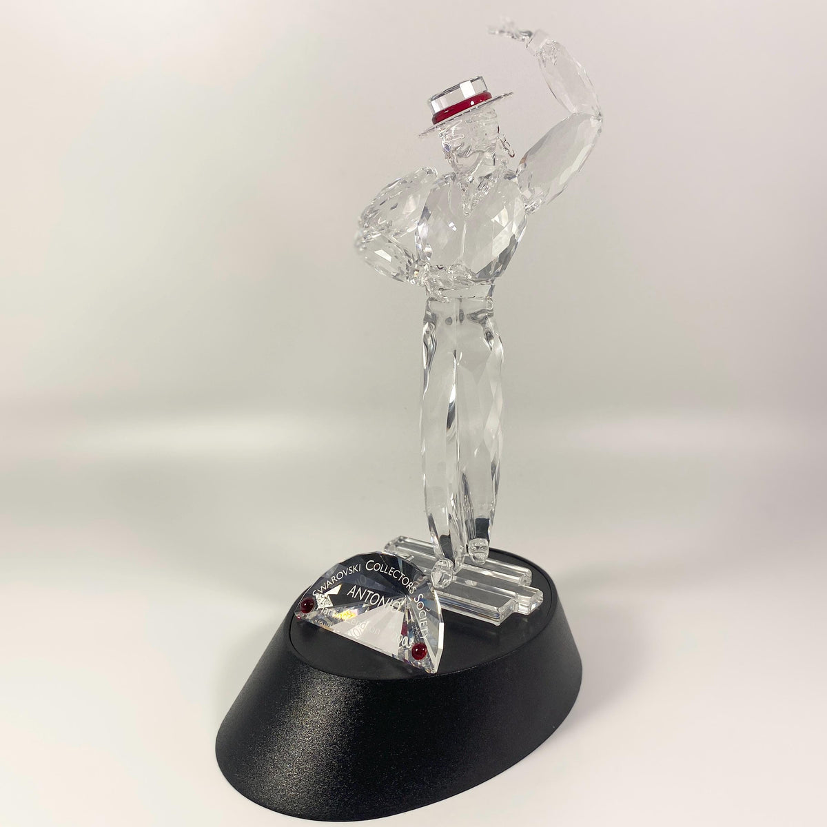 Swarovski  8.5" Large Figurine 2003 Magic of Dance Antonio Plaque & stand