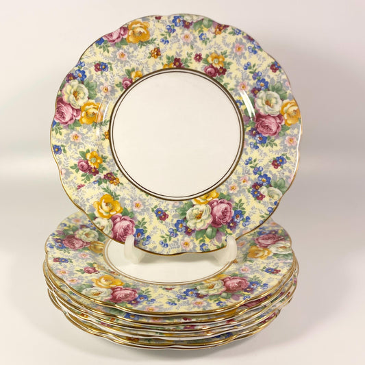 Extremely RARE !! 1950s Royal Albert Rosetime 10.25 " dinner Plate 2425778