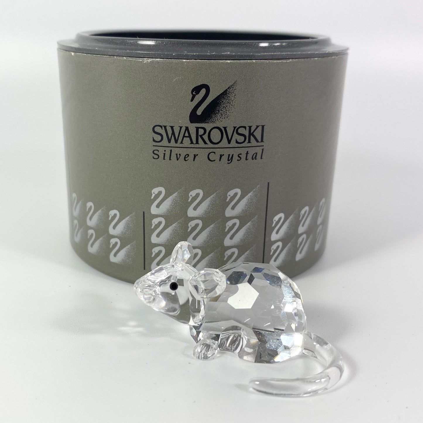 Extremely RARE !! Swarovski Silver Crystal Chinese Zodiac Rat Figurine w/ Box