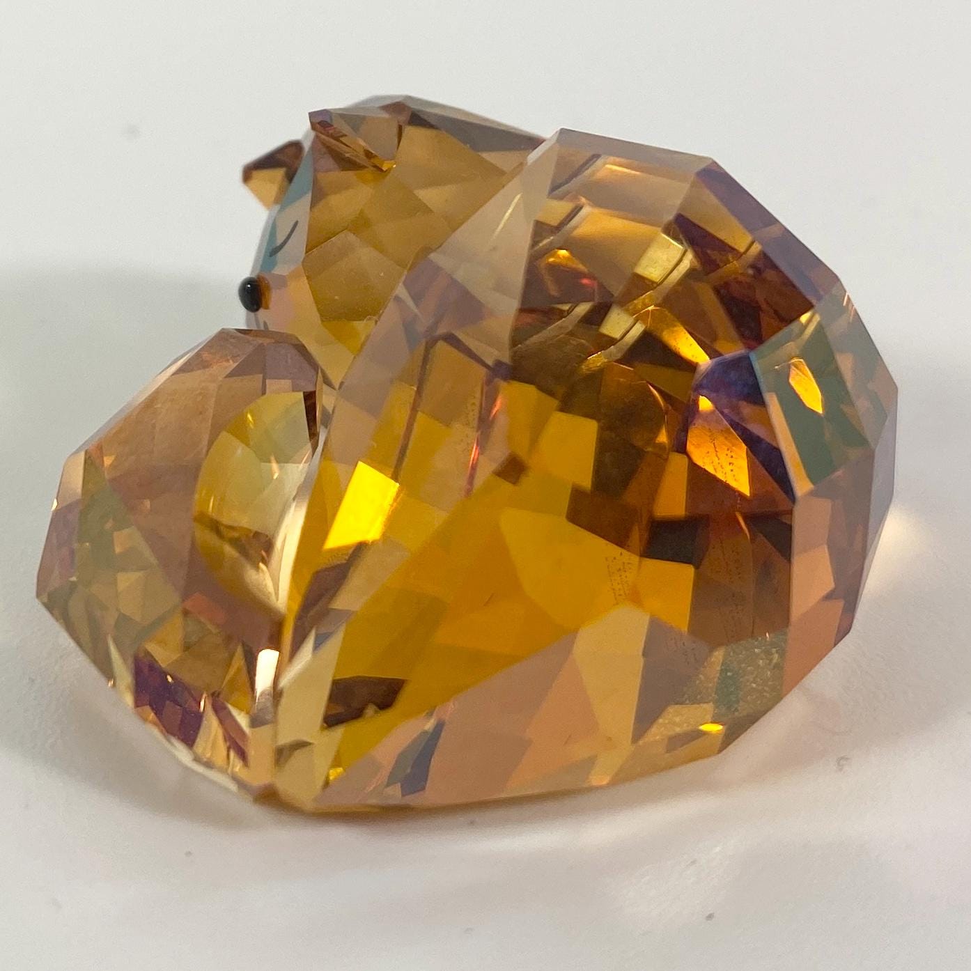 Swarovski Lovlots Amber Sleeping Cat Camille House of Cats Crystal # 0995006 COA