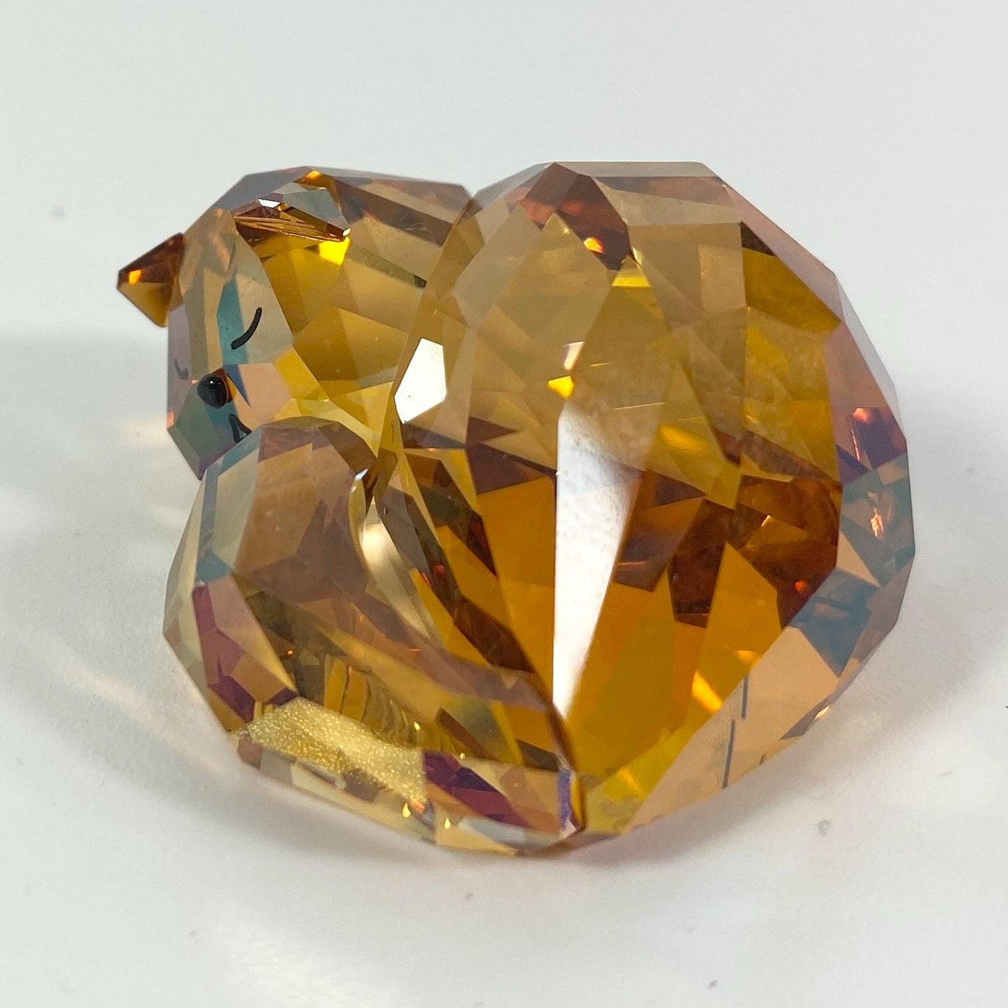 Swarovski Lovlots Amber Sleeping Cat Camille House of Cats Crystal # 0995006 COA