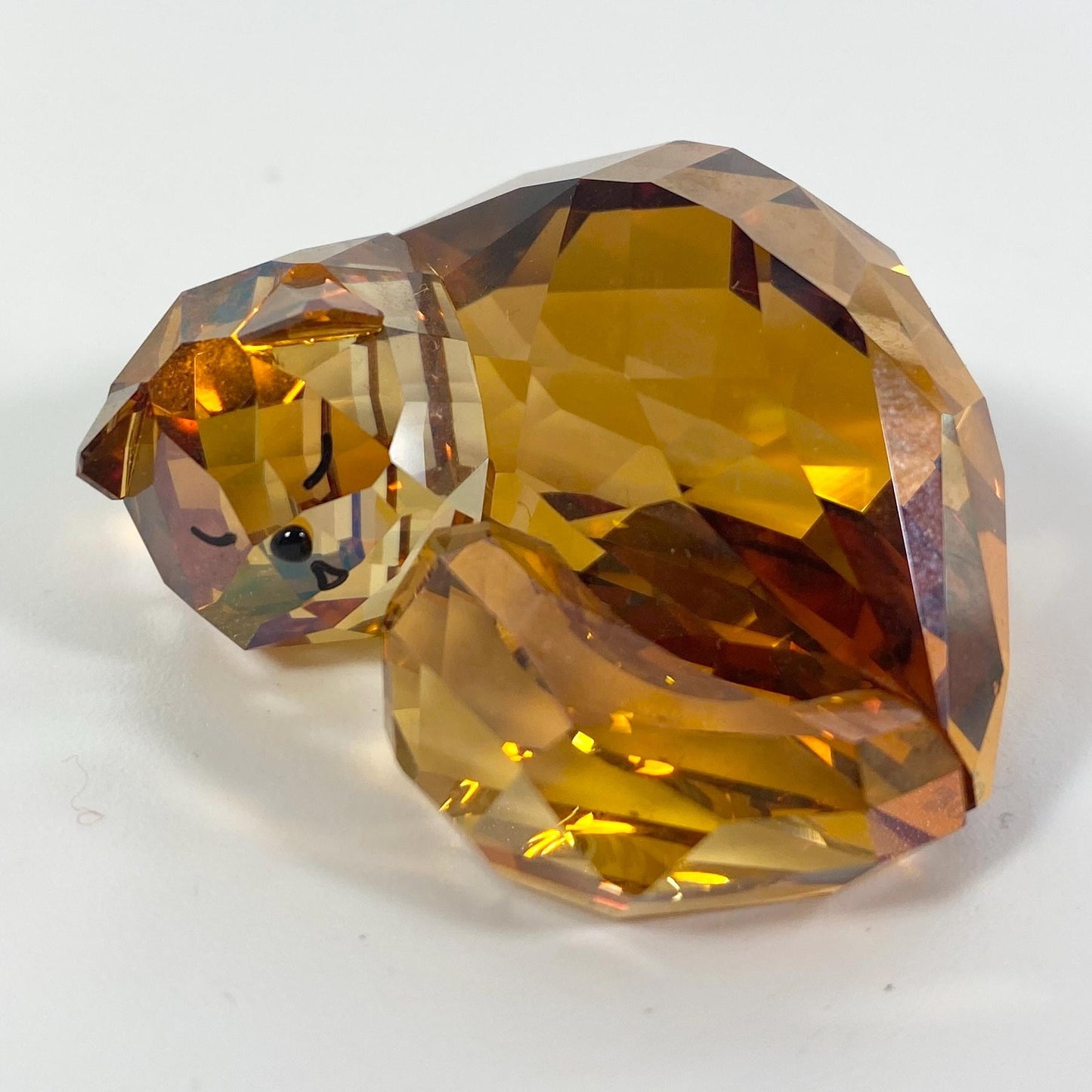 Swarovski Lovlots Amber Sleeping Cat Camille House of Cats Crystal # 0995006 COA