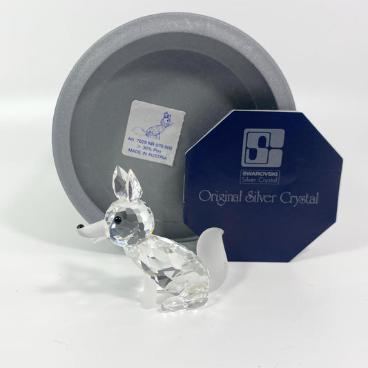 Swarovski Crystal “Woodland Friends”, Large Sitting Fox , Frosted with BOX