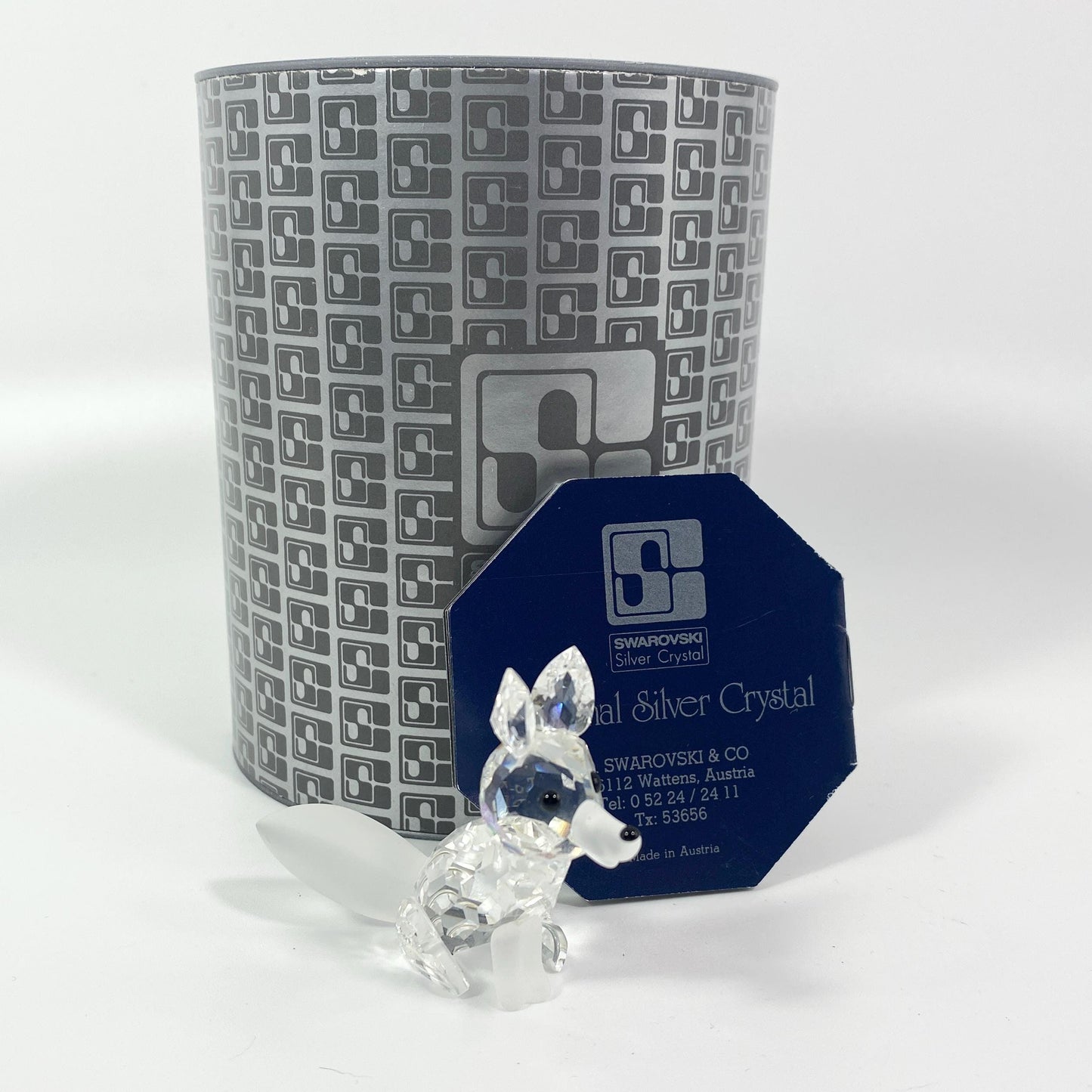 Swarovski Crystal “Woodland Friends”, Large Sitting Fox , Frosted with BOX