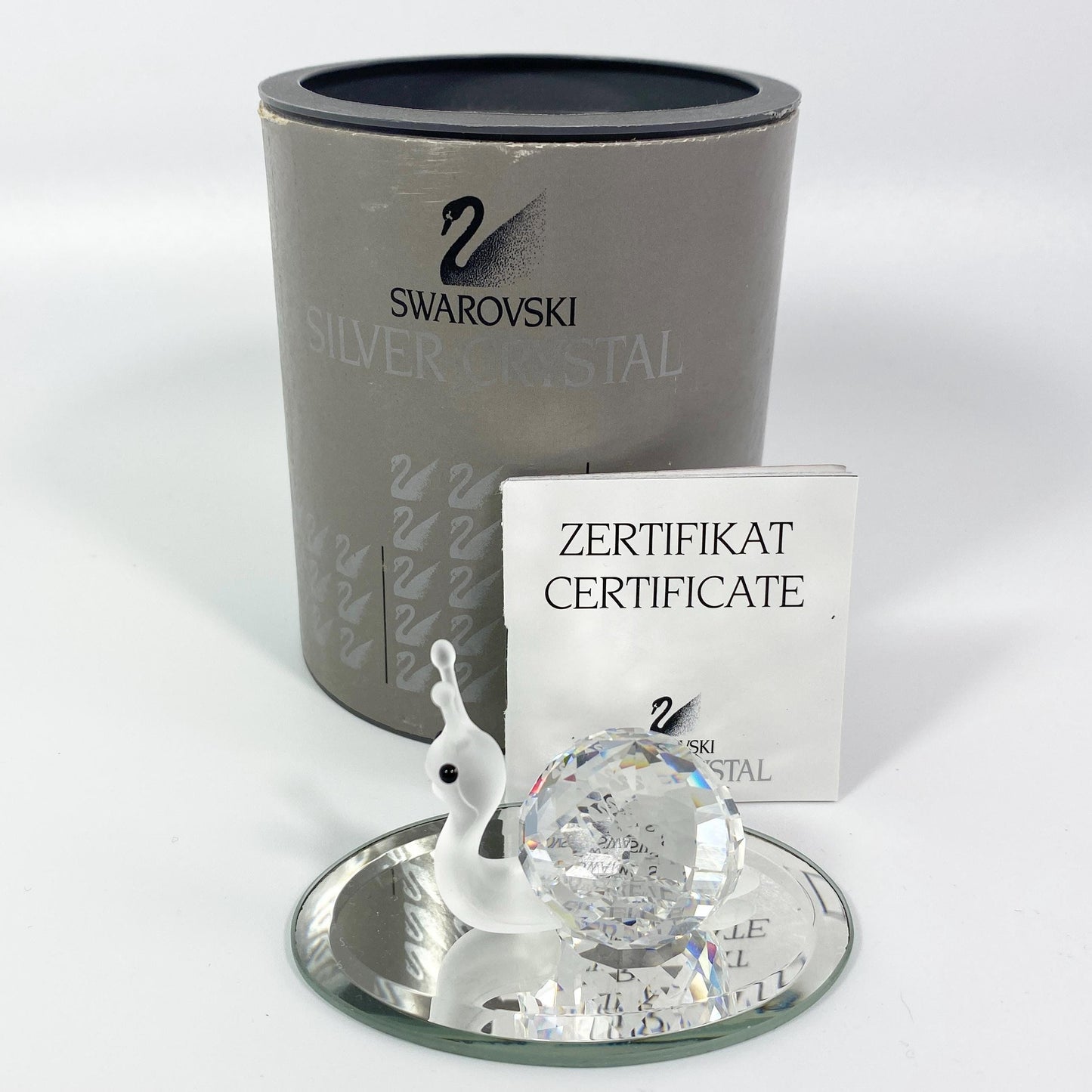Swarovski  Crystal Smiling Snail with Original Box, Mirror and COA