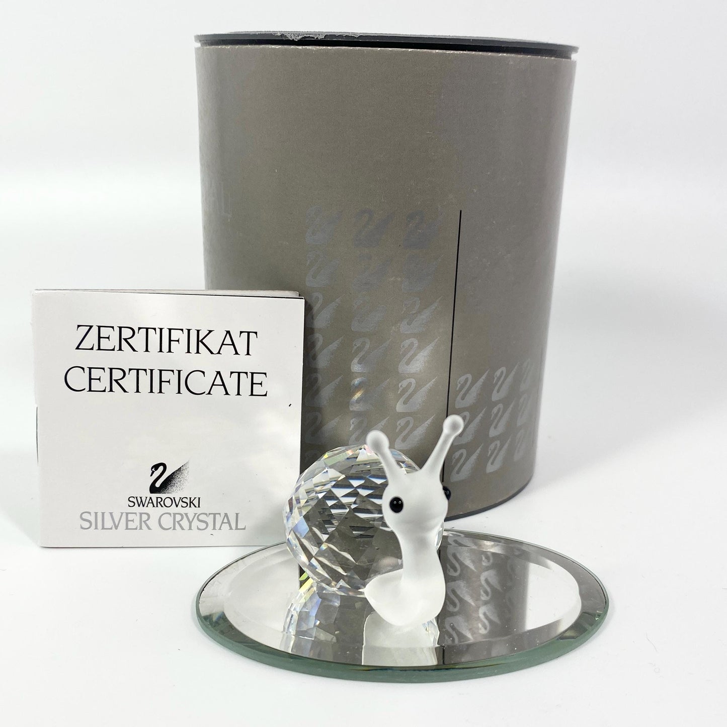 Swarovski  Crystal Smiling Snail with Original Box, Mirror and COA