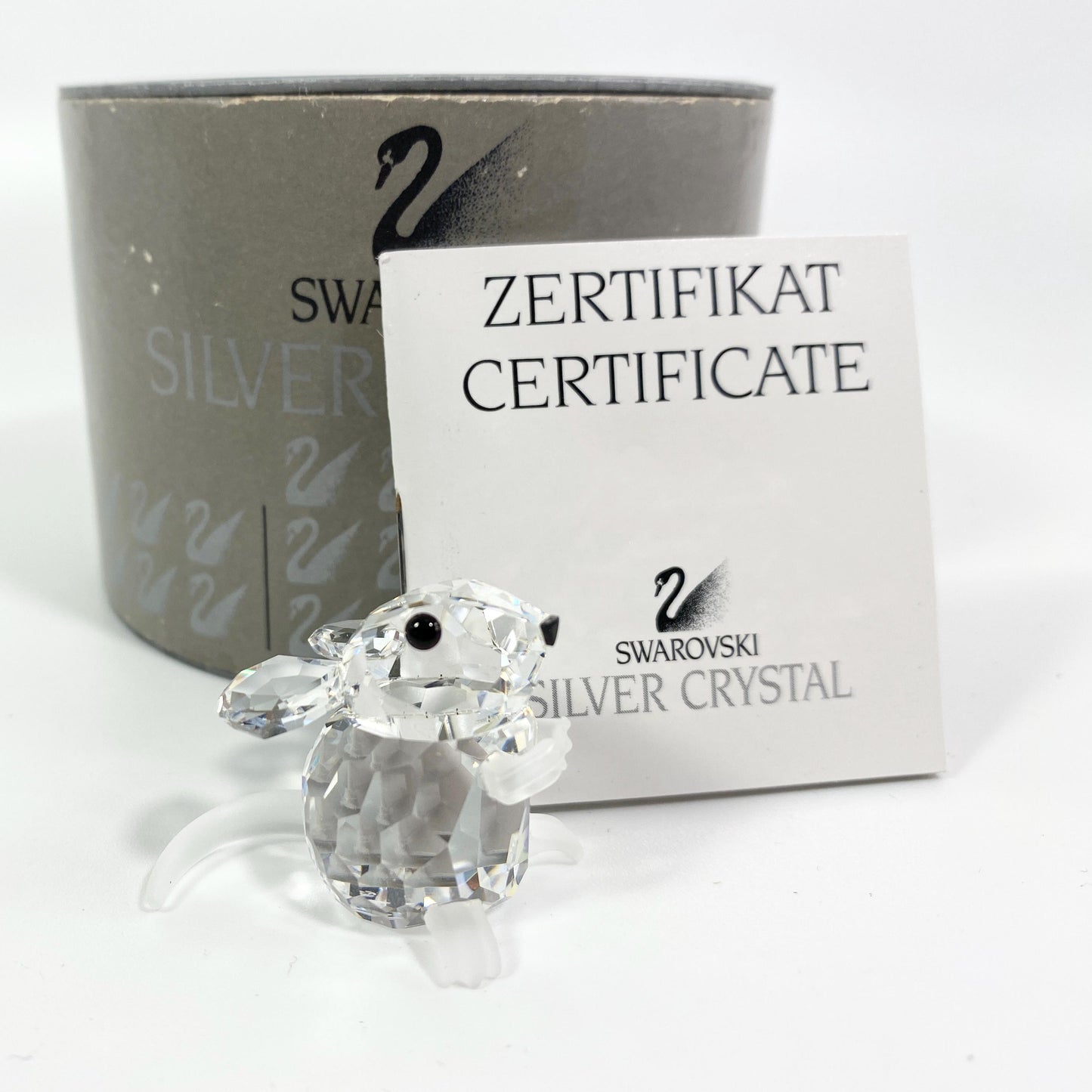 Swarovski Crystal In a Summer Meadow Small Field Mouse Figurine, Frosted, Box