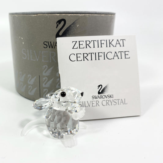Swarovski Crystal In a Summer Meadow Small Field Mouse Figurine, Frosted, Box