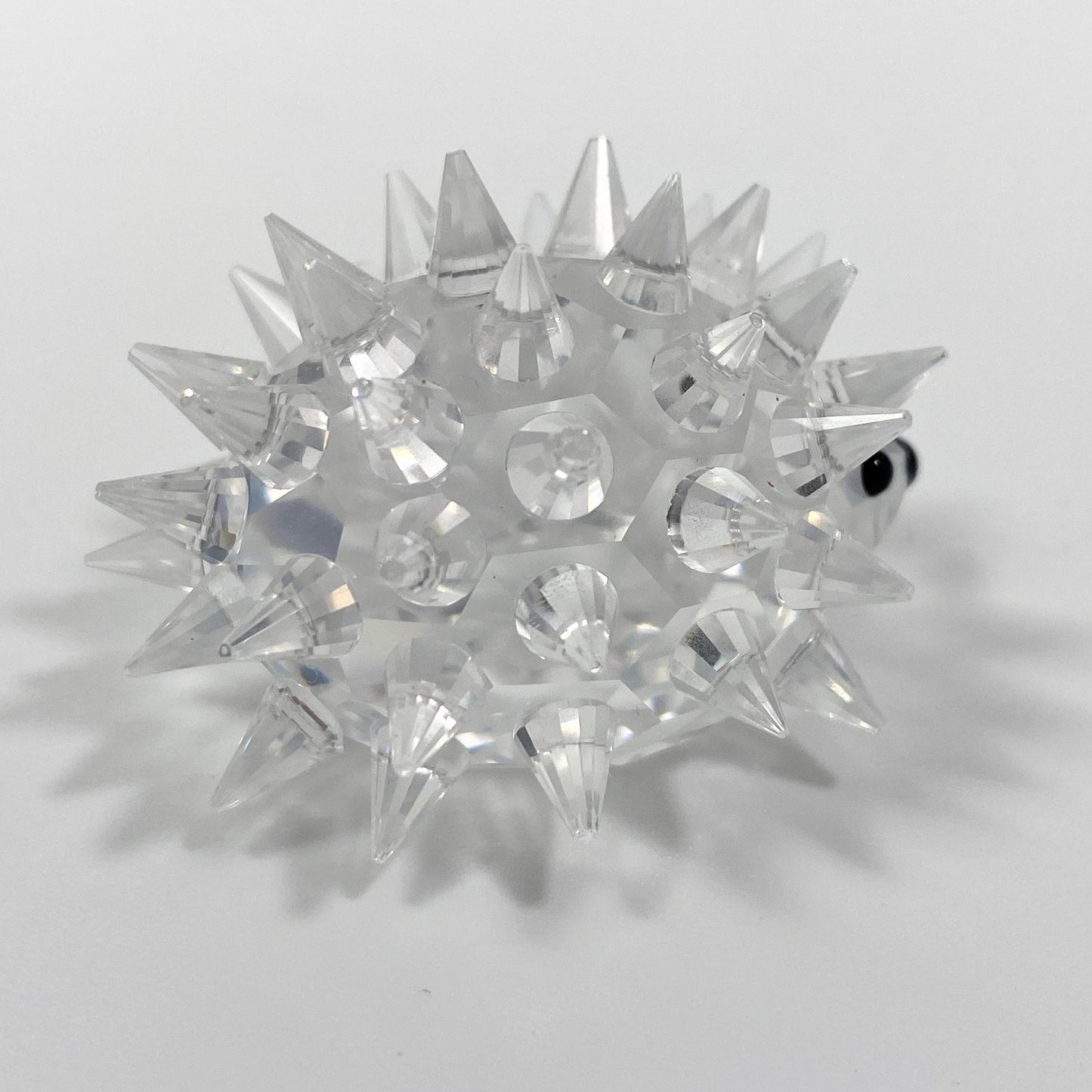 Swarovski Crystal Hedgehog Figurine Black Eyes and Nose Marked 2.25” Box & CoA