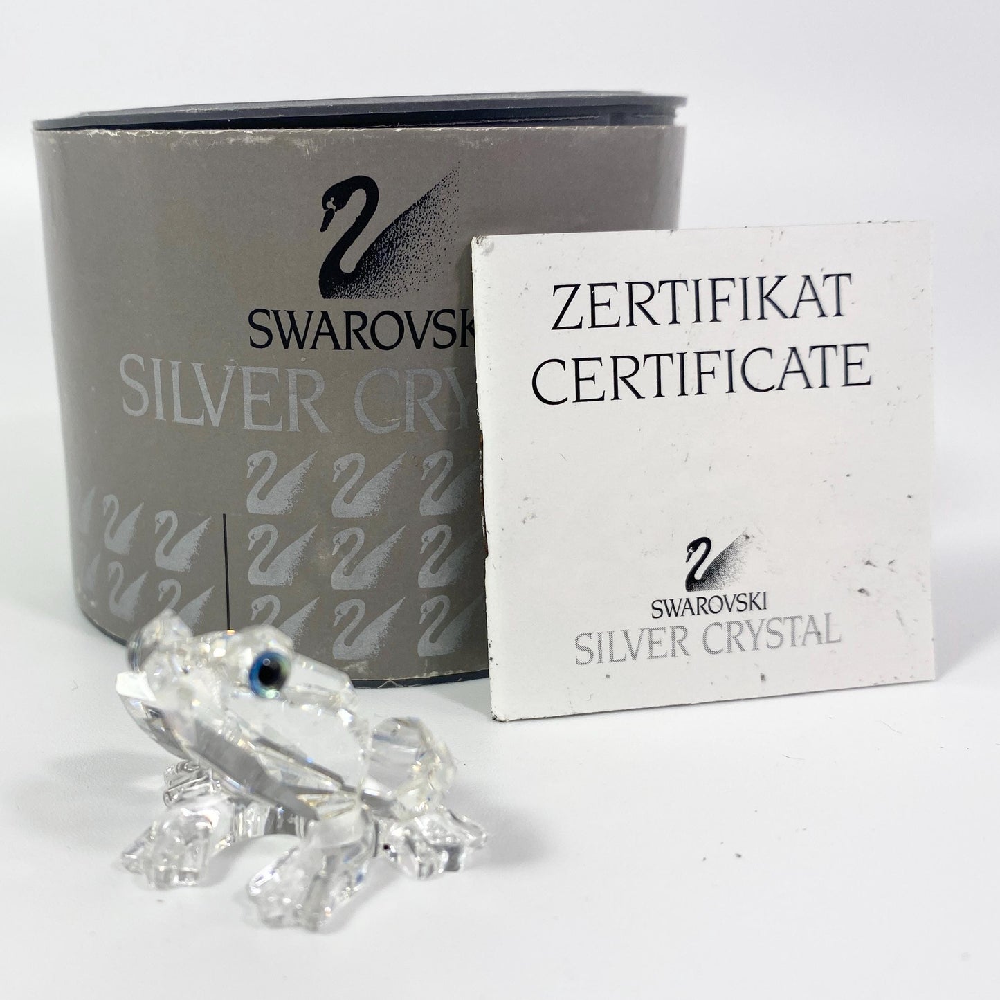 Swarovski Frog Figurine with Box and Certificate A7642 NR000001