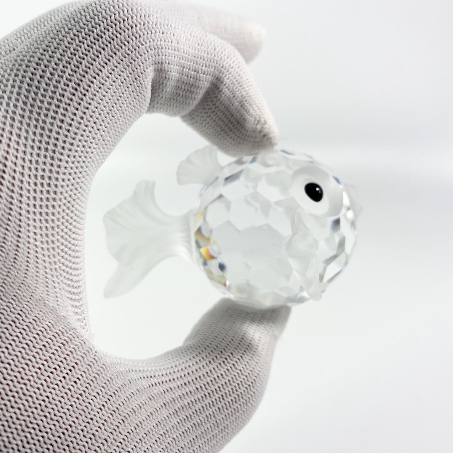 Swarovski Crystal Large Puffer fish Blowfish approx 2-1/2" Original Box CoA
