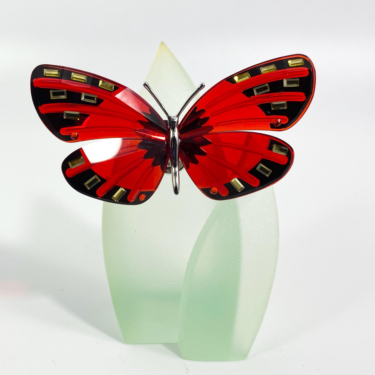 Swarovski Crystal Butterfly Adena Object Light Siam W Stand Box & Booklet 622737