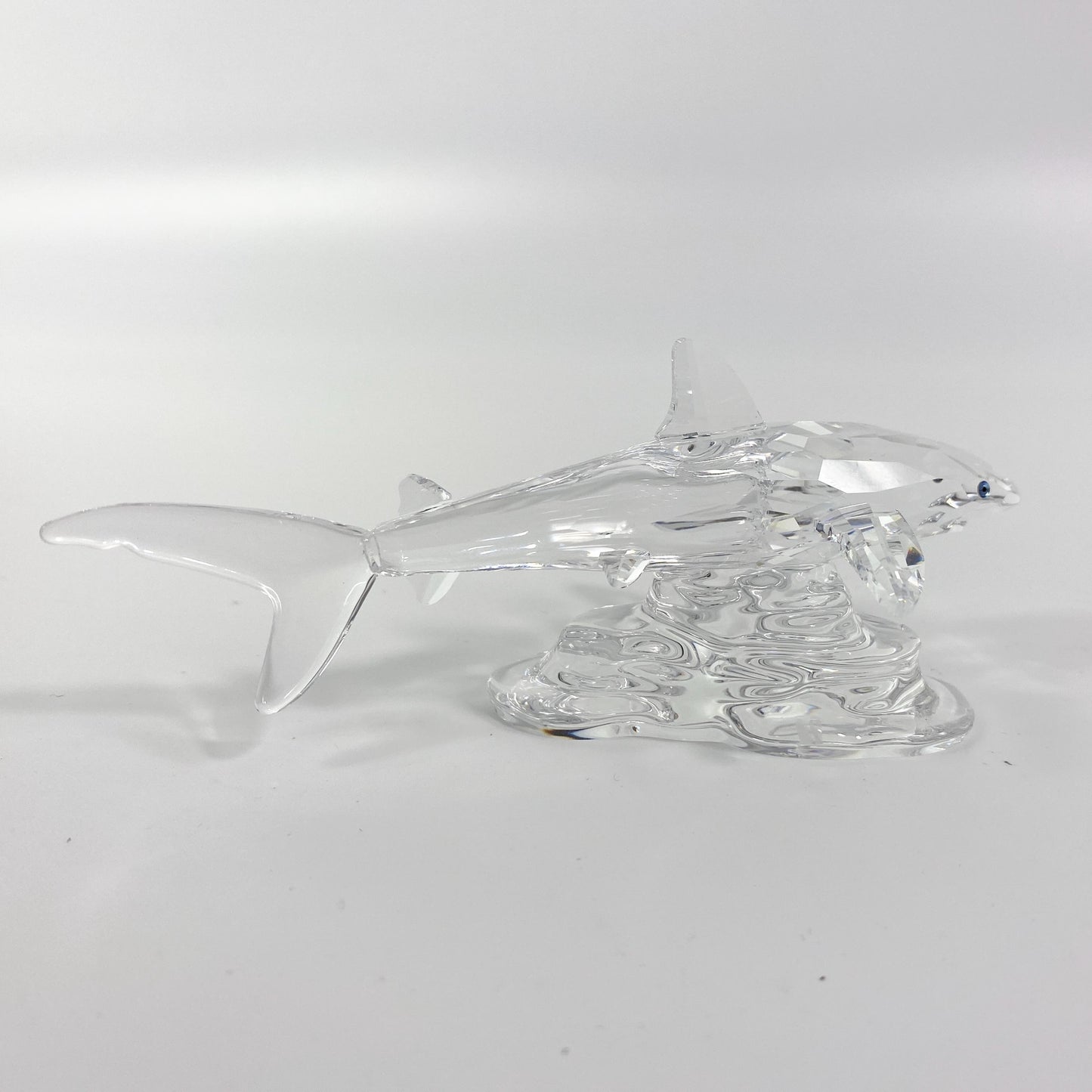 RARE !!! Swarovski Silver Crystal Shark 5 inches  Figurine with Box and CoA