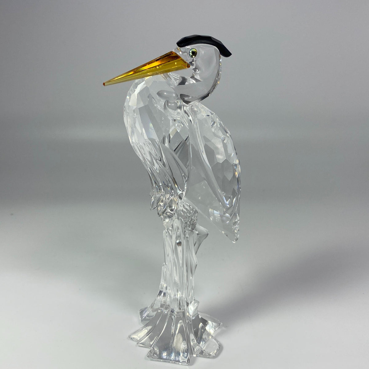 Swarovski 221627 Grey Heron Crystal large Figurine w/original Box CoA