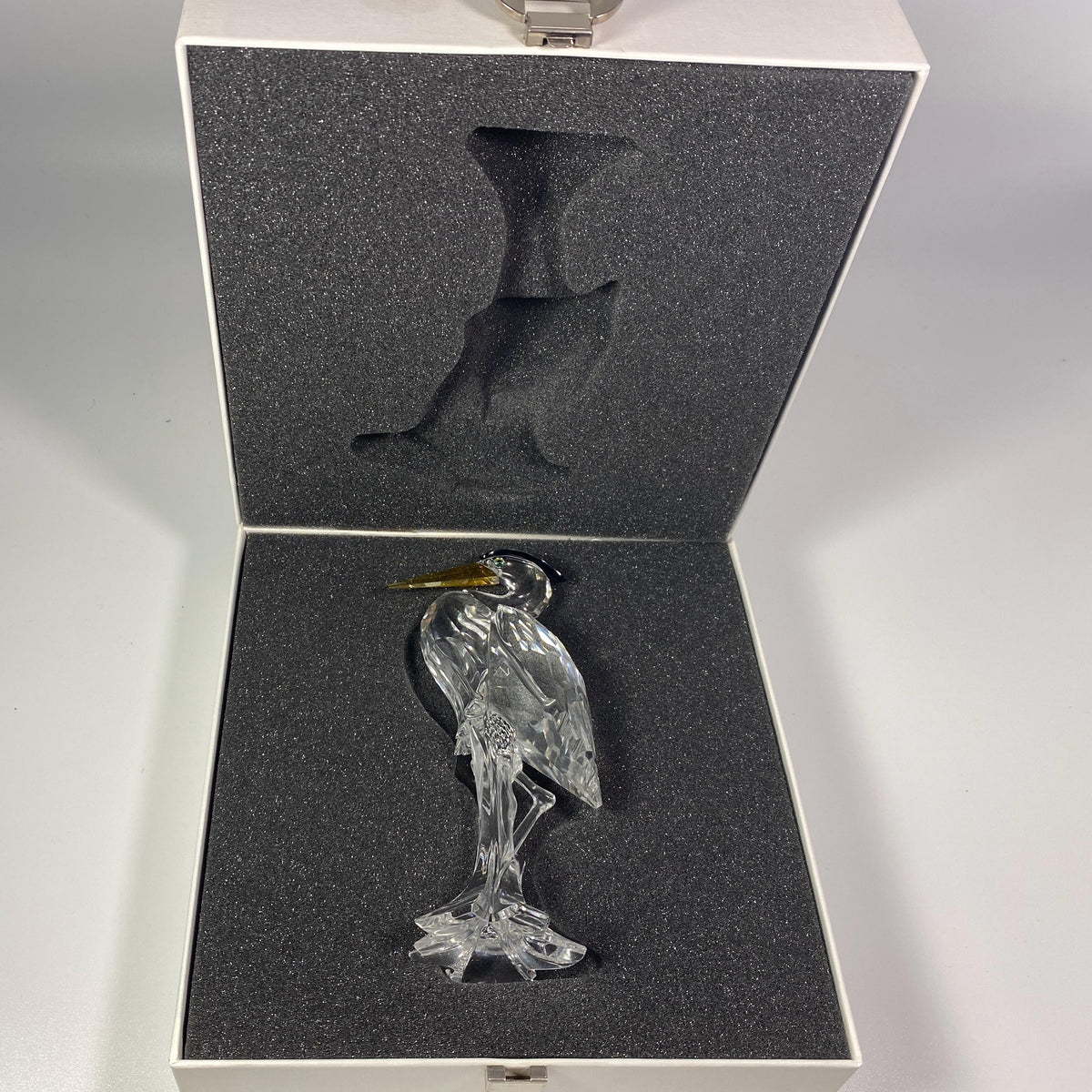 Swarovski 221627 Grey Heron Crystal large Figurine w/original Box CoA