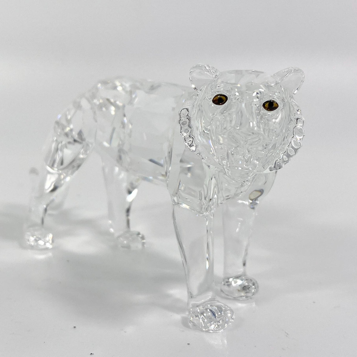 Swarovski  Crystal  endangered species large Tiger Figurine w/Original Box