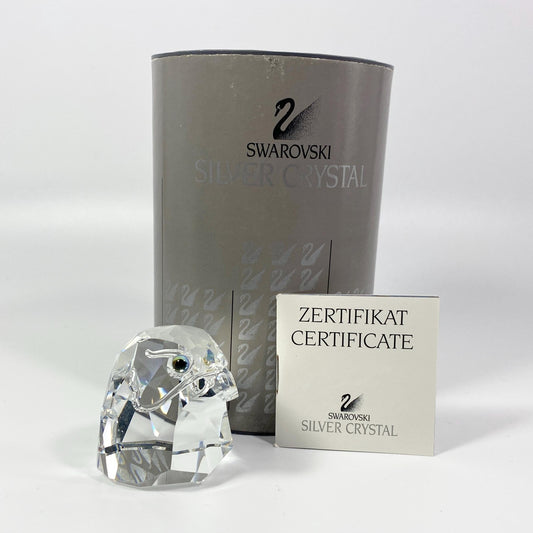 Swarovski Silver Crystal Large 2.5 inches Owl Woodland Friends With Box & COA