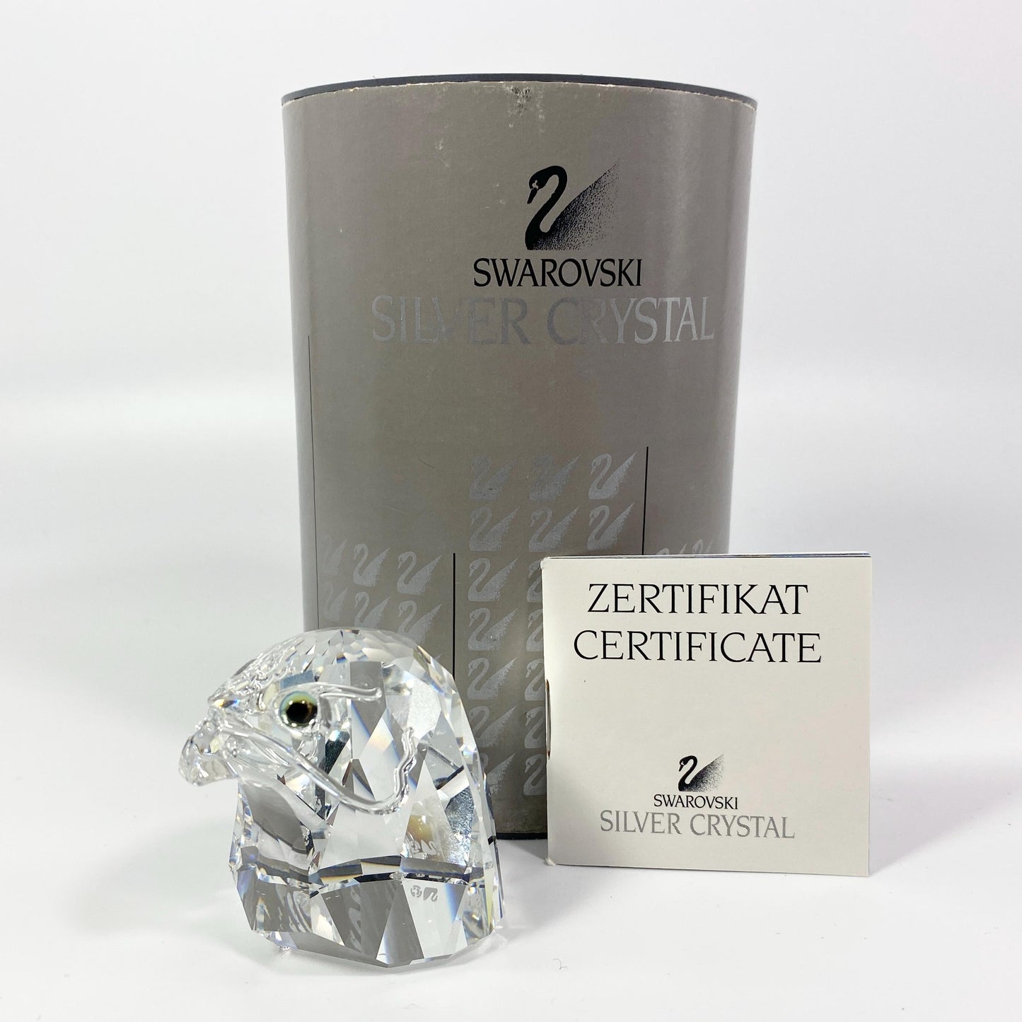 Swarovski Silver Crystal Large 2.5 inches Owl Woodland Friends With Box & COA