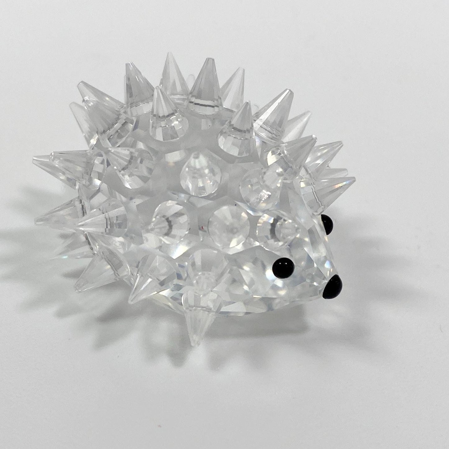 Swarovski Crystal Hedgehog Figurine Black Eyes and Nose Marked 2.25” Box & CoA