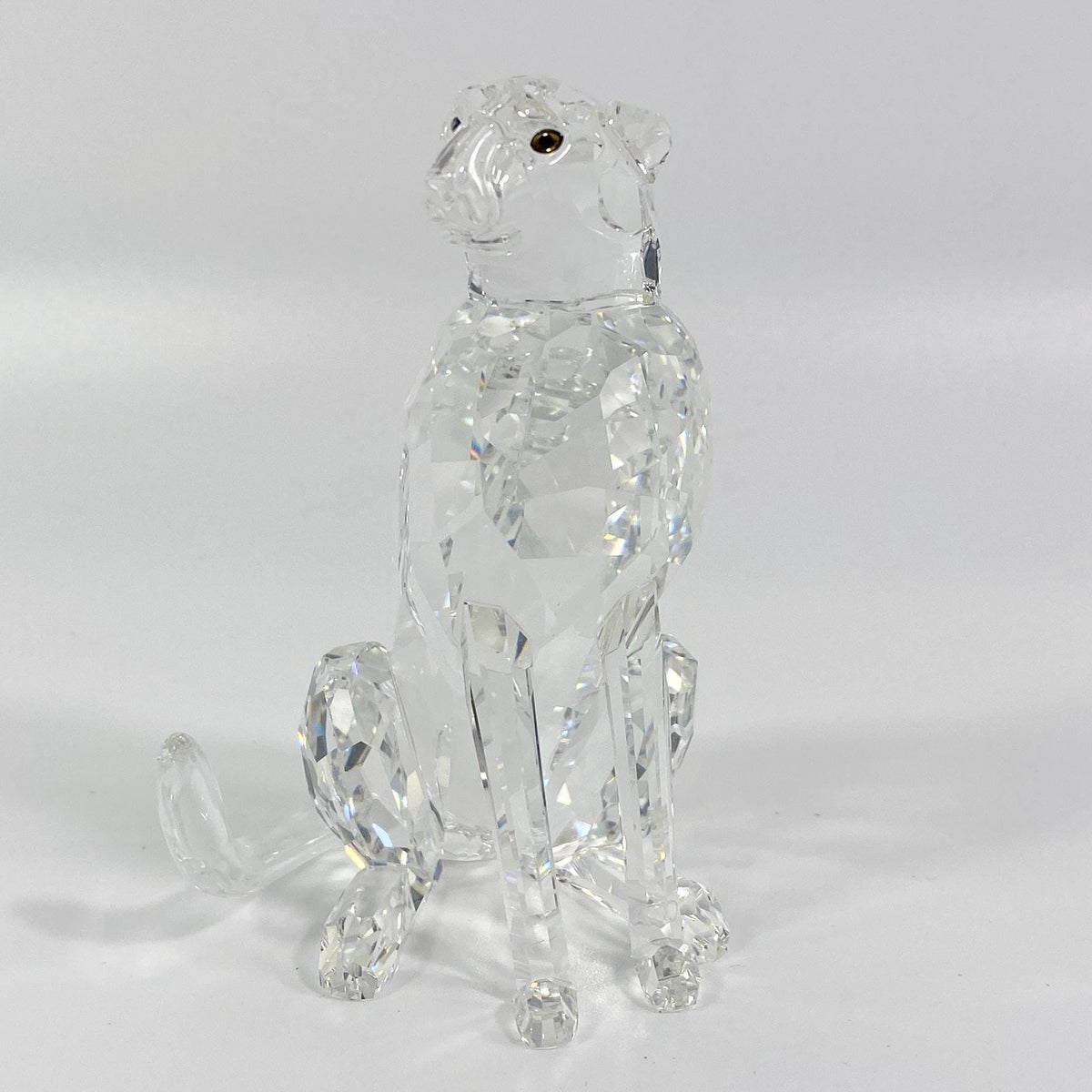 Swarovski Crystal CHEETAH #183225 African Wildlife 3.75” Tall Figurine With Box