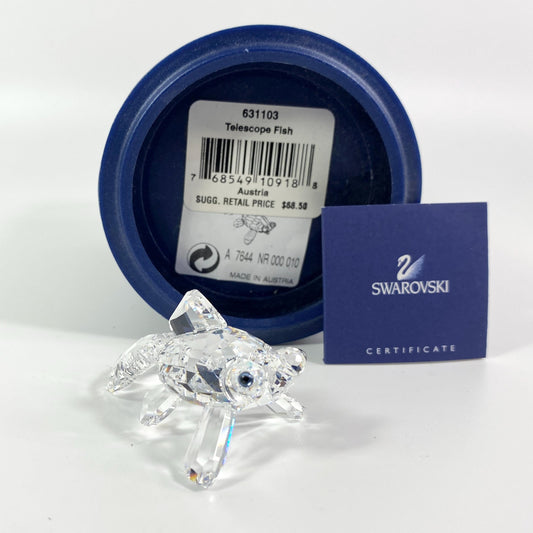 Swarovski Telescope eye Gold Fish with Box and CoA